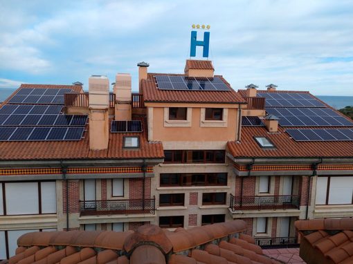 Instalación fotovoltaica de hotel en Noja