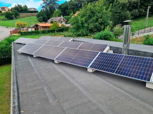 Instalación fotovoltaica placas solares 6kw sin perforaciones en Santa Cruz de Bezana (Cantabria)